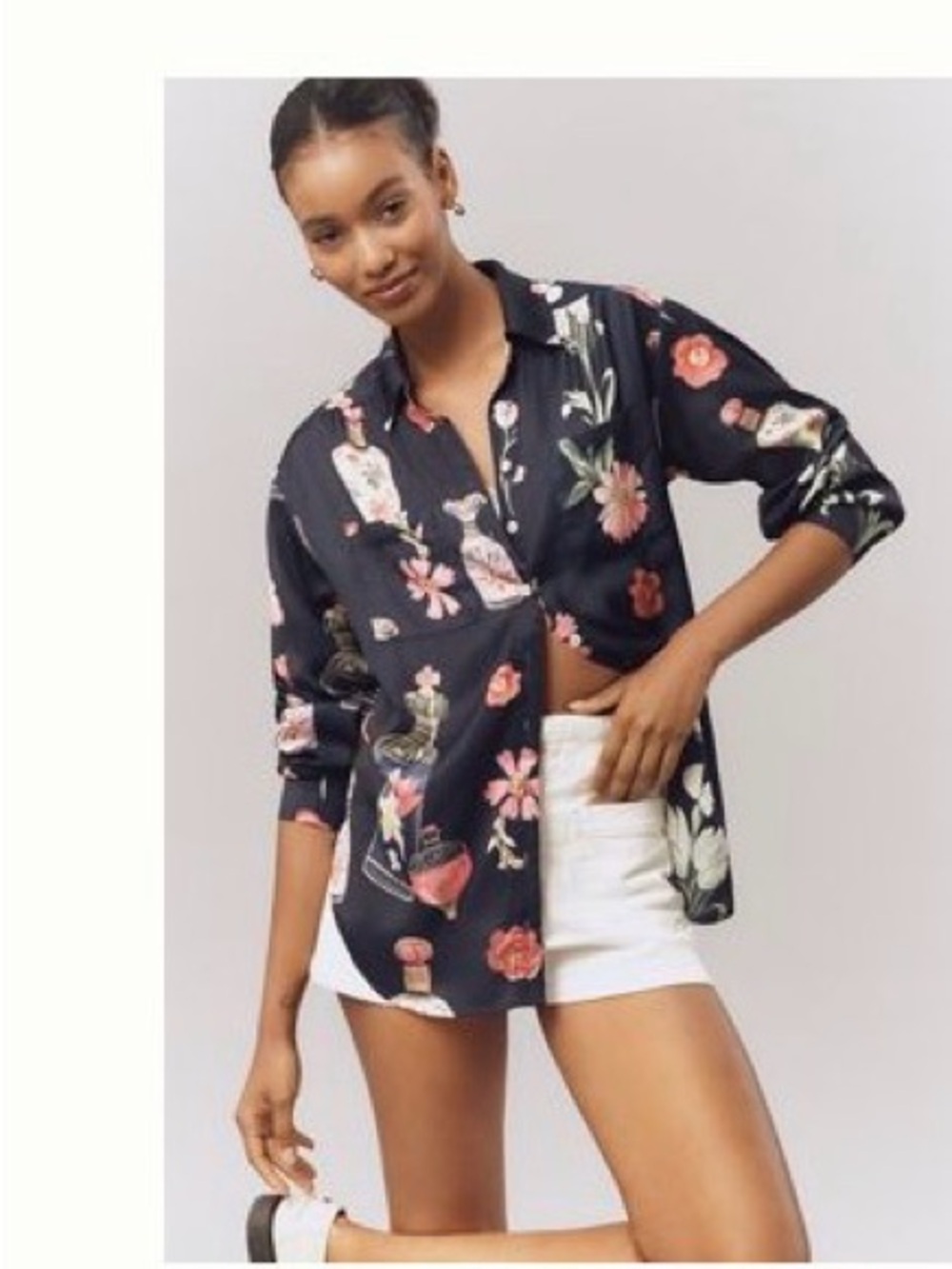 ANTHROPOLOGIE Brielle Relaxed Button Down Blouse